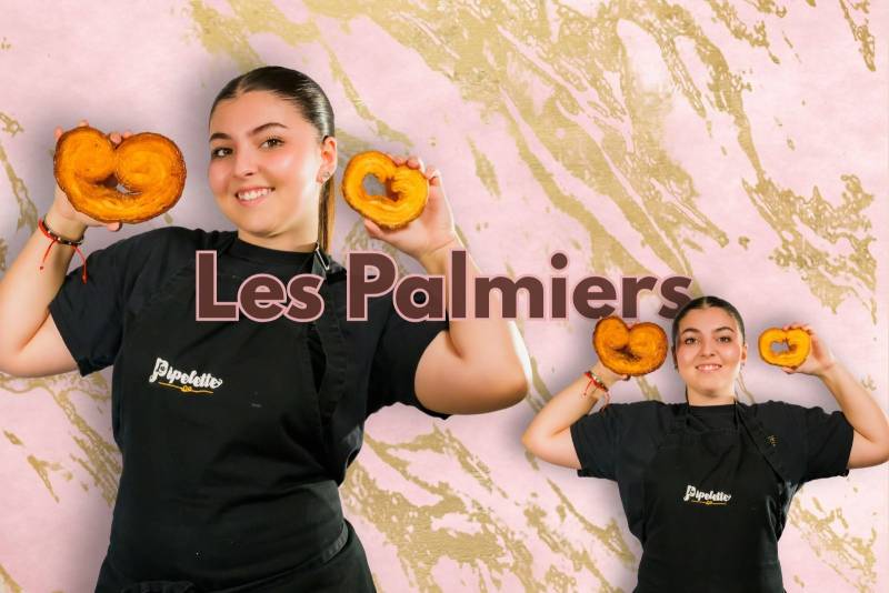 Palmiers feuilletés proposés par le Fournil Mangiante à Sénas, disponibles en grand ou petit format pour accompagner chaque pause gourmande avec leur texture croustillante et leur goût délicatement caramélisé.
