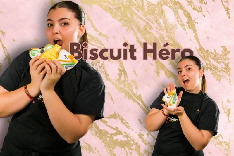 Biscuits héros proposés par le Fournil Mangiante à Sénas, des biscuits gourmands aux formes amusantes qui font le bonheur des petits comme des grands lors des pauses sucrées.