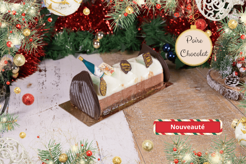 Bûche Chocolat Poire – L’accord élégant et gourmand des fêtes au Fournil Mangiante