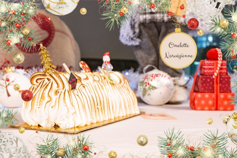 Bûche Omelette Norvégienne – Le dessert spectaculaire des fêtes au Fournil Mangiante