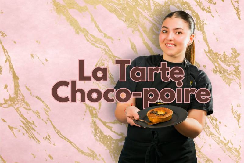 Tarte choco-poire proposée par le Fournil Mangiante à Sénas, une pâtisserie généreuse qui associe la douceur fondante de la poire à l'intensité gourmande du chocolat.