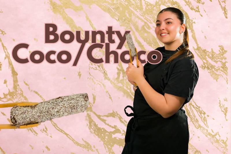 Bounty coco chocolat proposé par le Fournil Mangiante à Sénas, une pâtisserie gourmande qui associe l'intensité du chocolat à la douceur exotique de la noix de coco.
