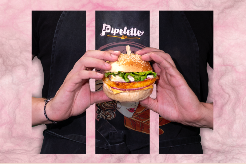 Le burger gourmand  il cherche à être mémorable, au fournil Mangiante de Sénas