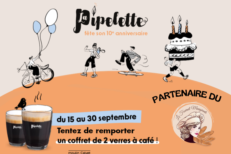 À l’occasion des 10 ans de la baguette Pipelette, Le Fournil Mangiante s’associe à son fidèle partenaire Moulins Calvet pour vous gâter !