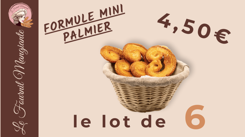 Formule Mini Palmier – Un feuilleté croustillant à déguster sans modération au Fournil Mangiante de Sénas
