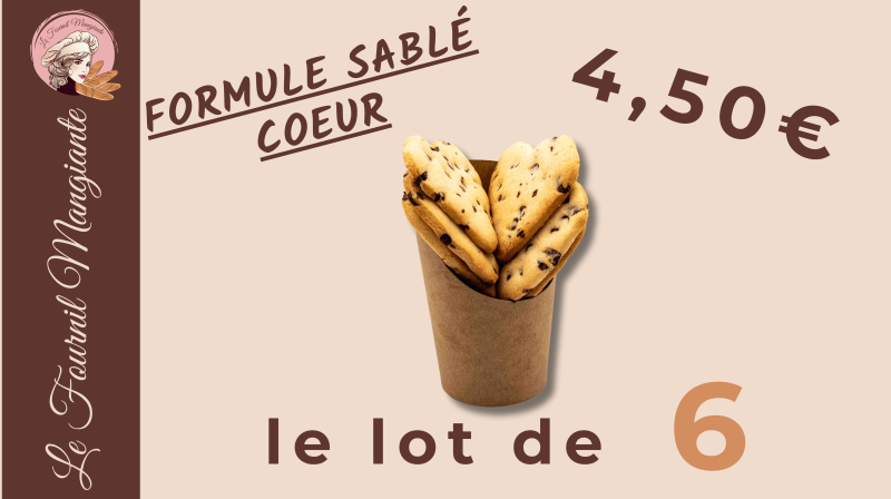 Formule Sablés Cœur – Une touche de douceur à savourer à tout moment dans notre boutique de Sénas, Le Fournil Mangiante