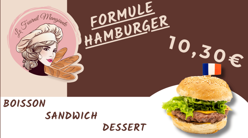 Formule Hamburger – Simplicité et gourmandise réunies au Fournil Mangiante de Sénas